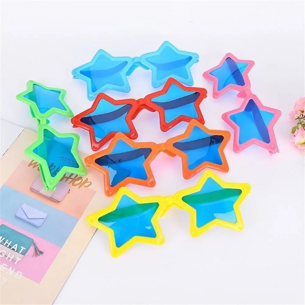 

Trendy Halloween Carnivals Big Pentagram Glasses Bar Dance Party Colorful Star Shape Sunglasses Novelty Funny Glasses for Adults