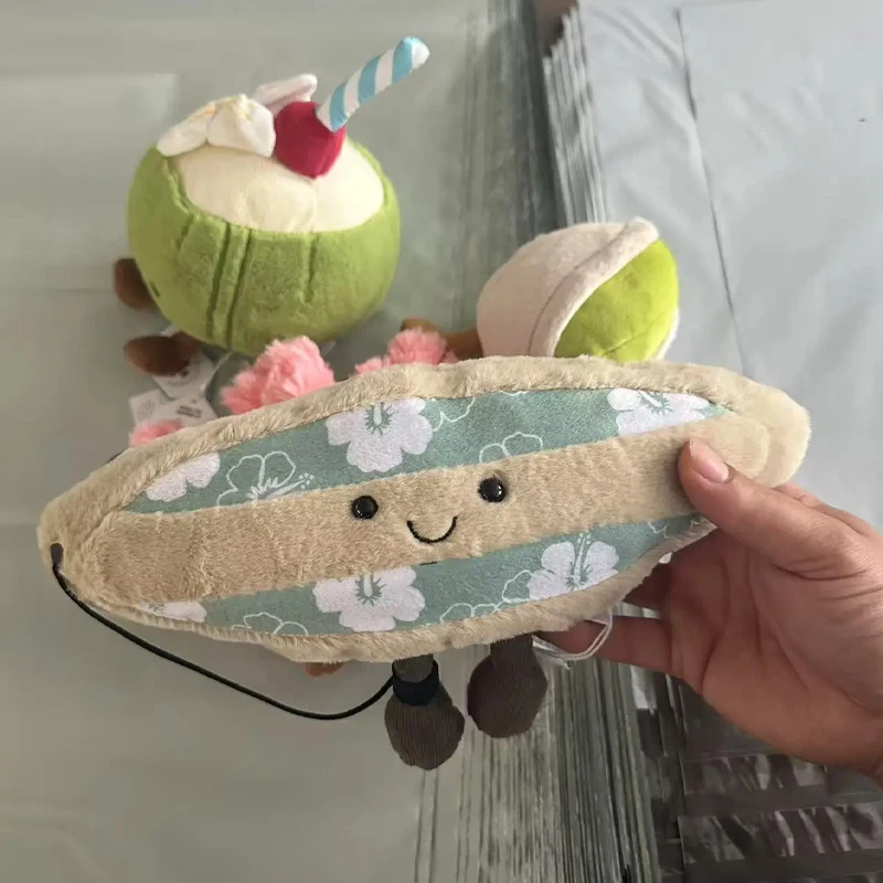

Summer 2025 New Product Ellycat Surfboard Plush Toy Kawaii Kid Soothing Doll Room Decoration Plush Doll Girl Birthday Gift
