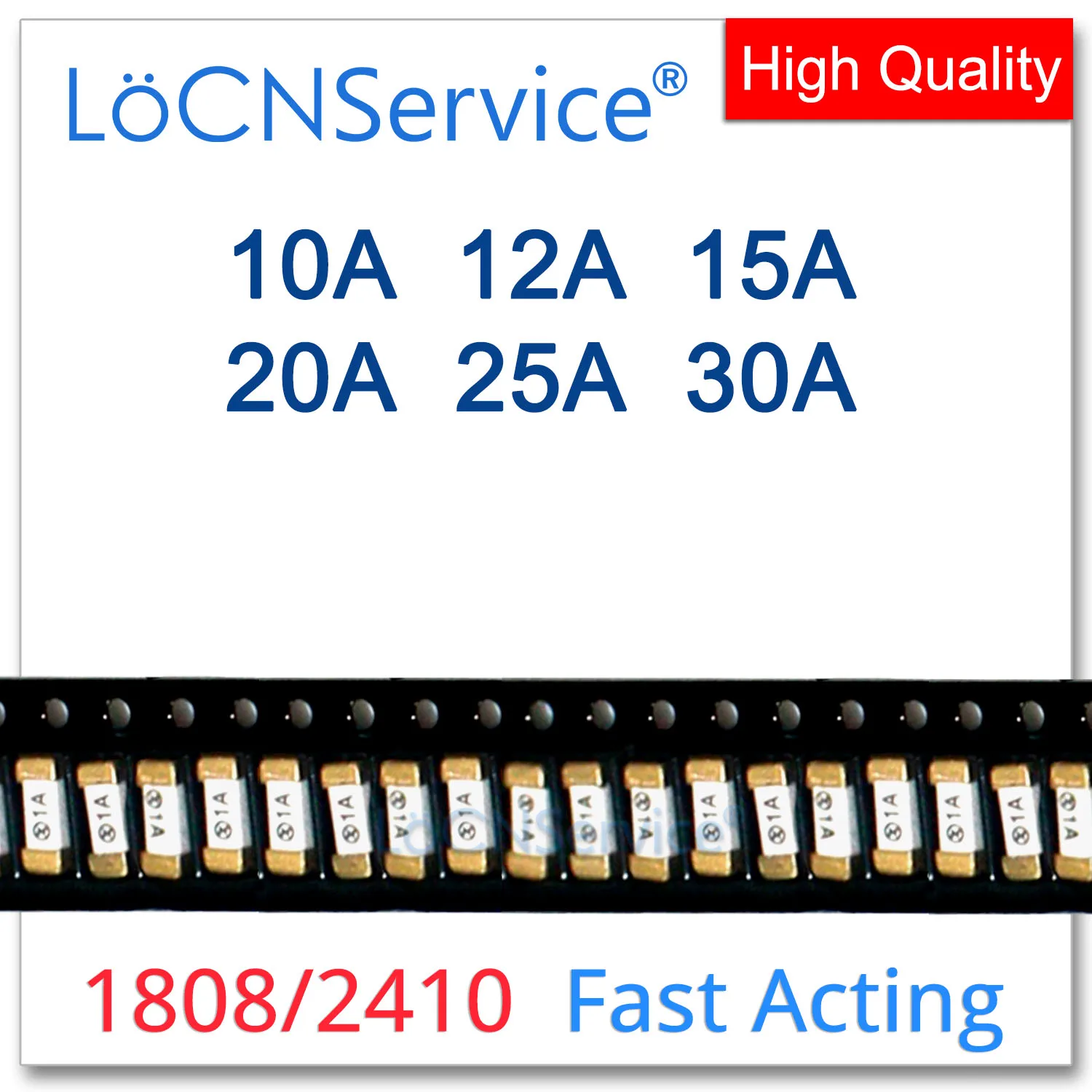 500ชิ้นเป็นบวกอีกครั้งหนึ่งที่ตัดการเชื่อมต่อ SMD ฟิวส์1808 2410 10A 12A 15A 25A 20A 30A ทำงานได้อย่างรวดเร็ว