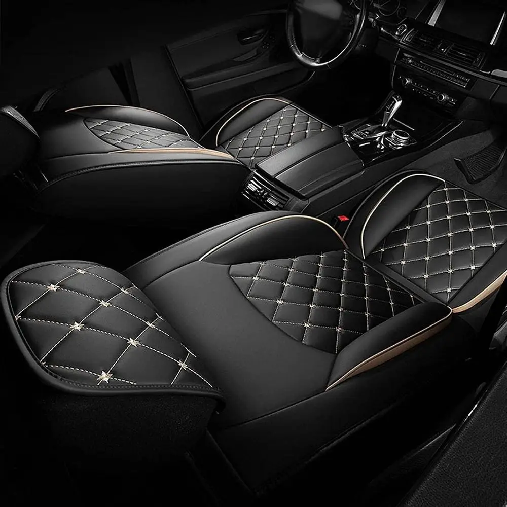 أغطية مقاعد جلدية مقاومة للماء لجميع التضاريس من الفئة E من مرسيدس بنز، مجموعة حماية كريمية مكونة من 5 مقاعد