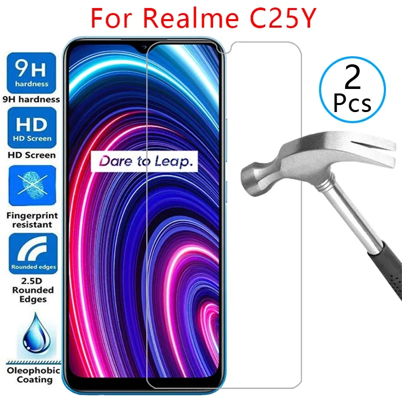 Protetor de vidro temperado para realme c25y, realmi c 25y, realme c25y