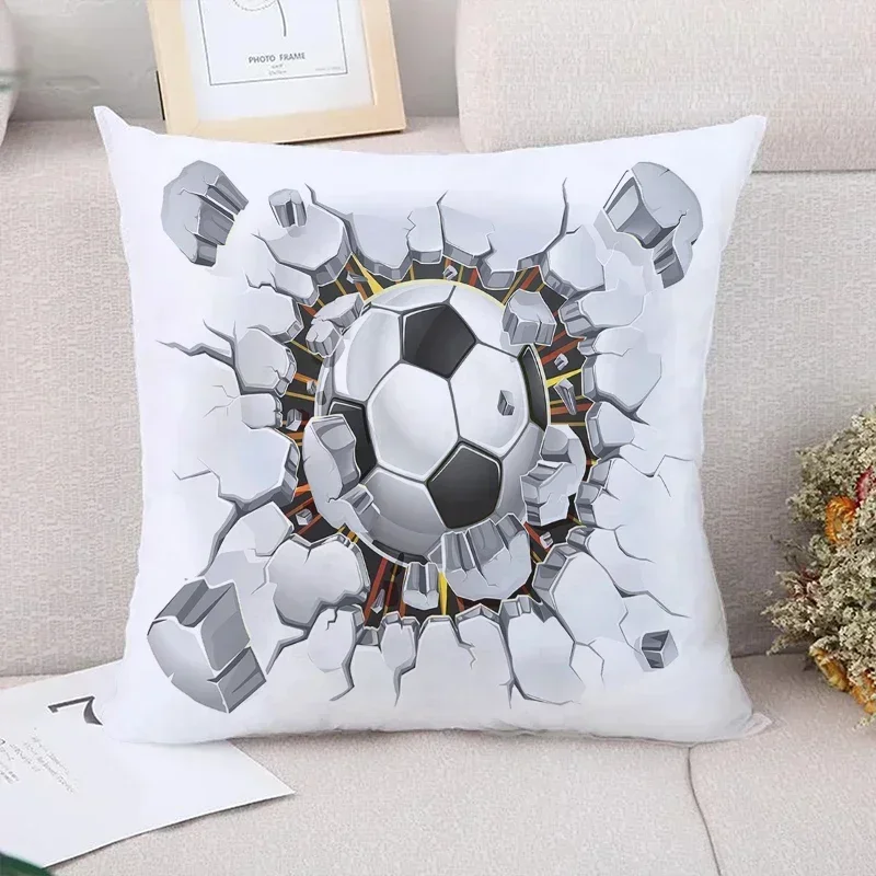 Fodera per cuscino da basket e calcio 45 * 45 Fodere per cuscini per cuscini da letto Decorazioni autunnali Decorazione per auto Federa decorativa