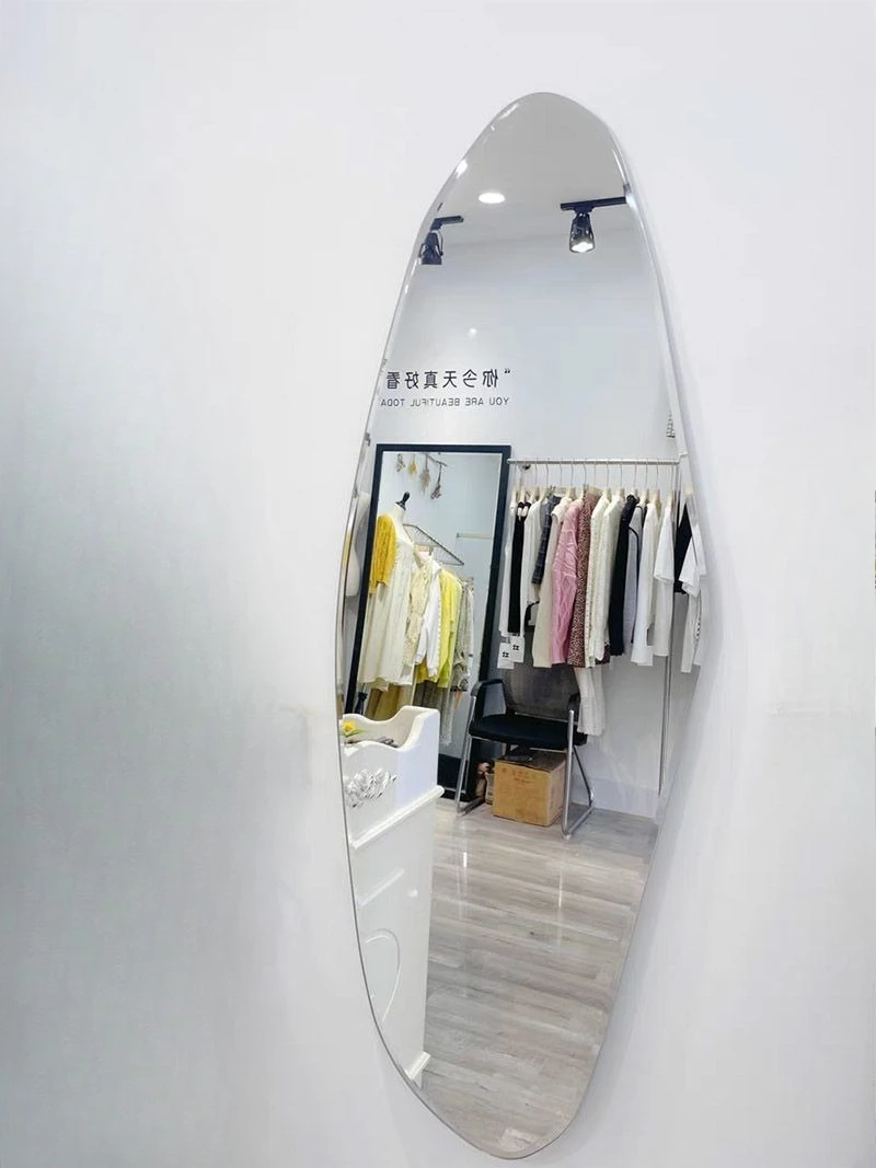 

Special-shaped mirror wall clothing store fitting mirror, irregular