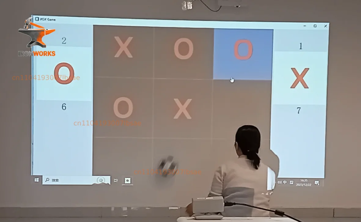 indoor funny interactive projection game system 0.3 milliseconds instant response interactive digital tic-tac-toe football