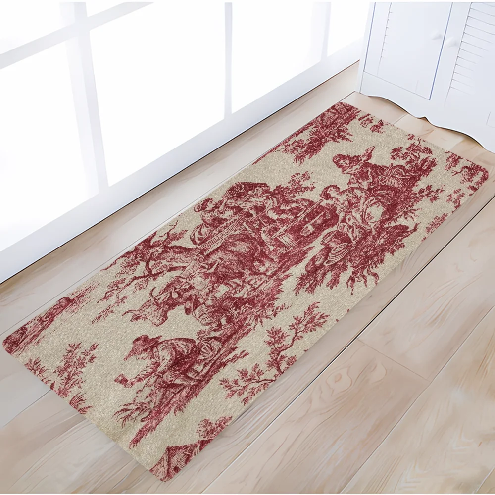 Things for the Home Accsessories Toile De Jouy Room Rugs Front Door Mat Entrance Outdoor Rug Bathroom Carpet Bedroom Mats Custom