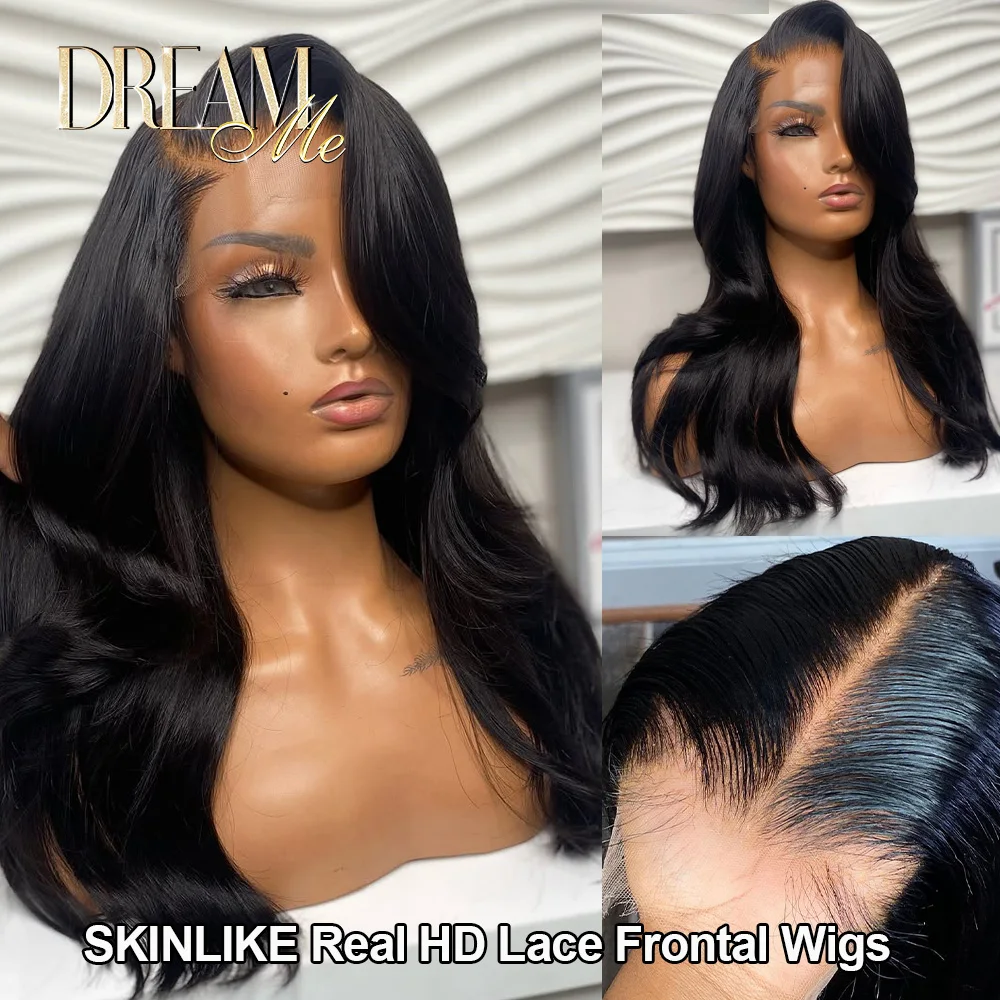 

Straight Layered Wigs with Curtain Bangs Wear And Go Wigs Glueless 5x5/7x5 HD Lace Closure Wigs Real HD Lace 360 Glueless Wigs