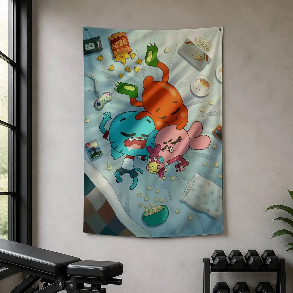The A-Amazing World of G-Gumball  Decorative Wall Flag Banner for Home Garden Garage Indoor Outdoor Decor