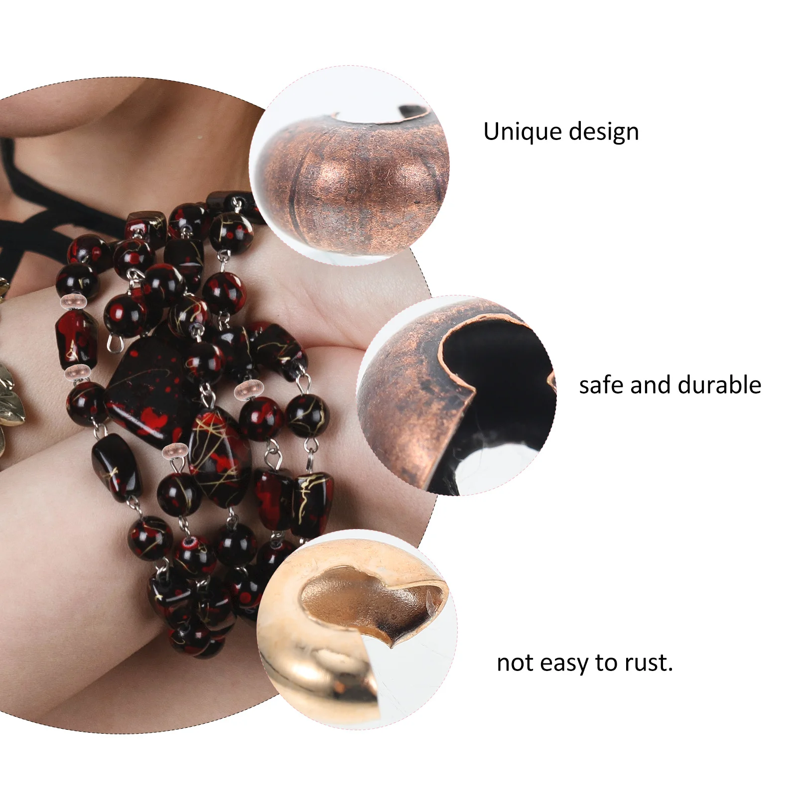 

300pcs Half Round Open Crimp Bead For Diy Jewelry Making Necklace Bracelet Earring Craft Supplies Reusable Crimp Bead