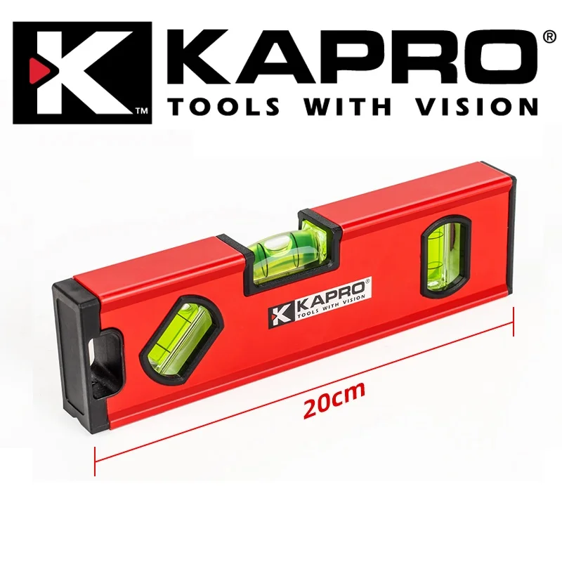 Kapro 20cm Portable Magnetic Spirit Level Aluminum Construction Leveling Tool Measurement Bubble Level Gauge