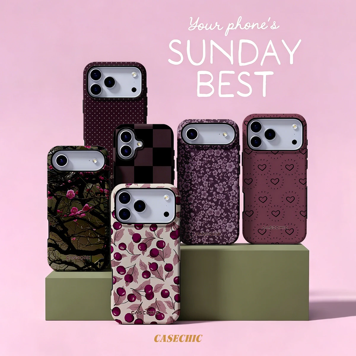 Plum Berry Sprigs For Samsung Galaxy S26 Ultra A56 Exquisitely Pattern Double Protective Phone Cover Cases CaseChic