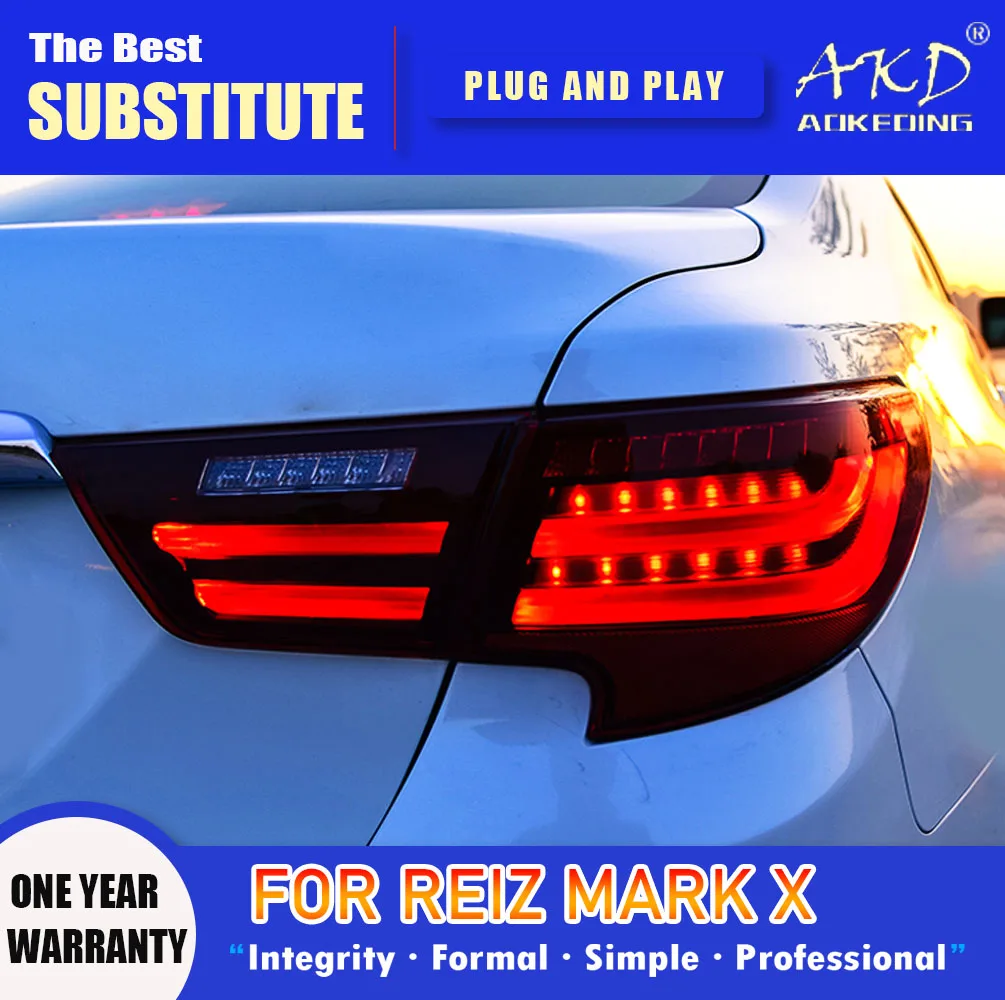 AKD Tail Lamp for Toyota Reiz LED Tail Light 2010-2017 Reiz Mark X Rear Fog Brake Turn Signal Automotive Accessories