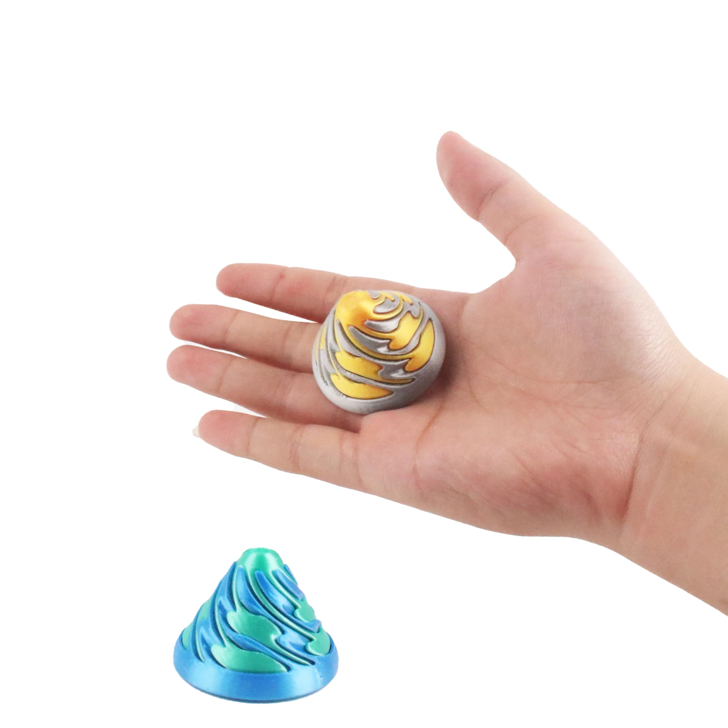 لعبة تخفيف الضغط المخروطية الحلزونية المطبوعة ثلاثية الأبعاد، هدية صغيرة لتخفيف الضغط