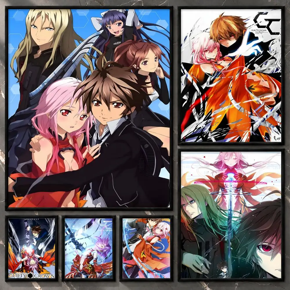 Guilty Crown SciFi Rebel Action Romance Anime Series Poster Poster Aesthetic Unframed Wall Prints for Bedroom & Living Room