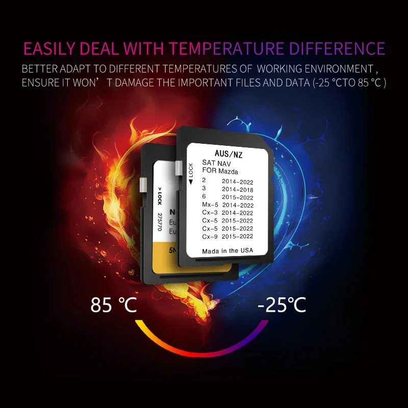สําหรับ MAZDA 2 3 6 CX3 CX5 CX8 CX9 MX5 รถ 2024 อัพเกรดออสเตรเลียนิวซีแลนด์ถนนเชื่อมต่อนําทาง SD GPS การ์ด 16GB SAT NAV