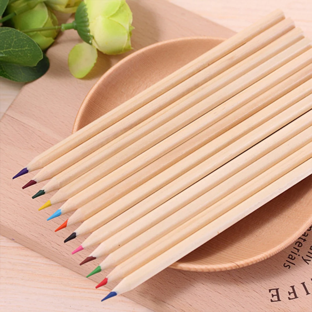 12Colors/Set Color Pencils Back to School Supplies Colorful Pencil for Kids Painting Art Supplies Office School Acsesories Gift
