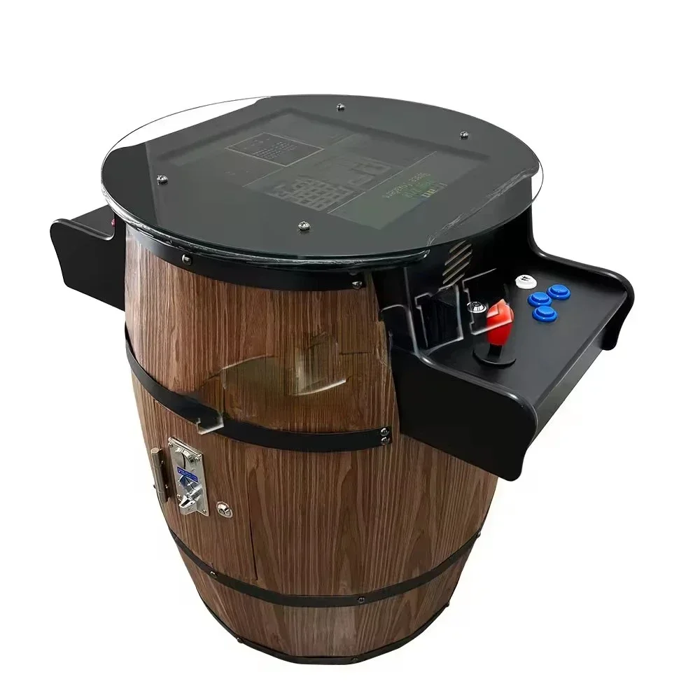Hot sales Cross Border 26inch Cocktail Table Games Wine Barrel Wooden Coin Operated Games For Sale