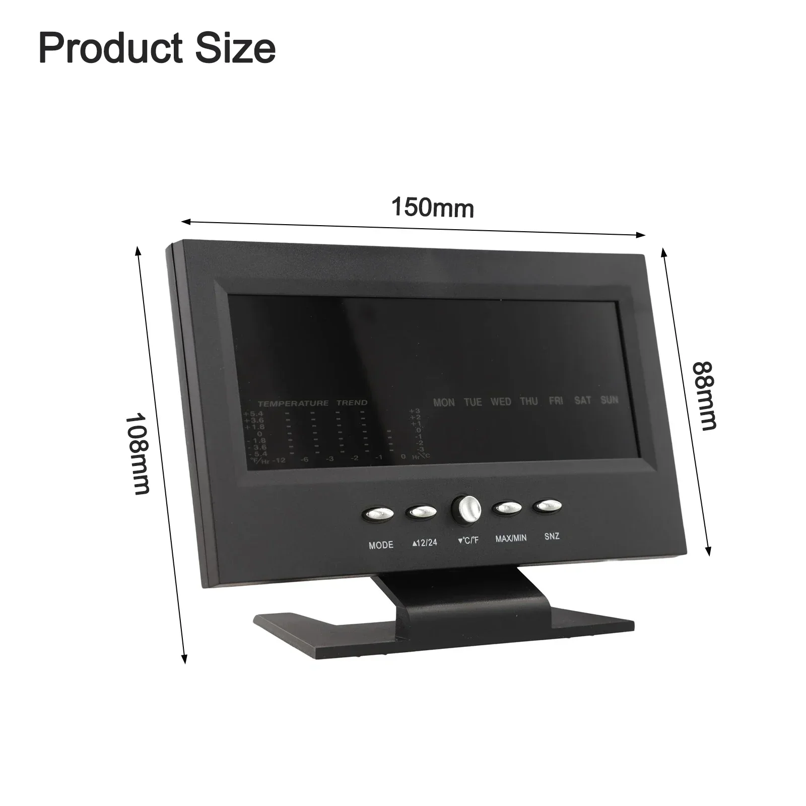

Голосовое управление, светодиодные часы с погодным режимом, большой цветной дисплей, отображающий время, температуру, влажность и функцию будильника.