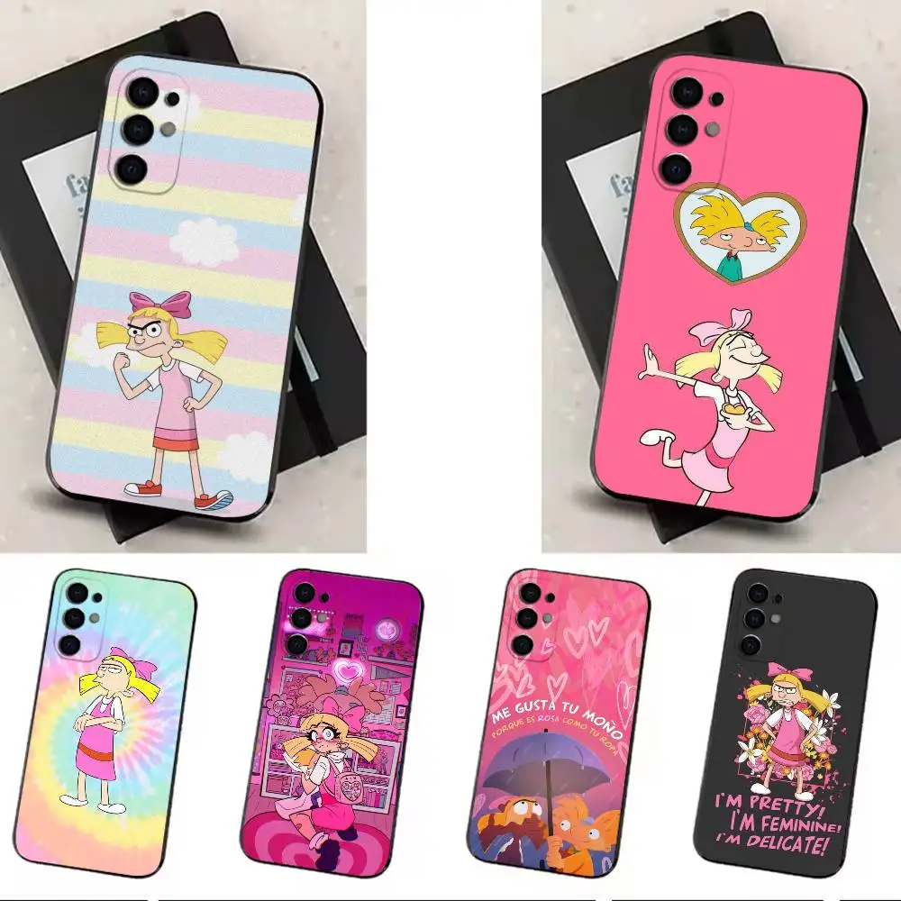 

H-Hey Arnold Helga phone Case For Samsung S25,24,21,22,23,30,Ultra,20,Plus,Fe,Lite,Note Black Soft Cover