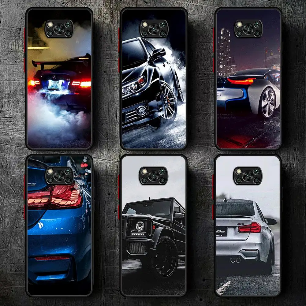 Case for Xiaomi Poco X4 GT X4 Pro M3 C40 X3 NFC X3 Pro M5s X5 Pro F3 M5 Cover MatteLuxury BMW M Series M3 M5 logo