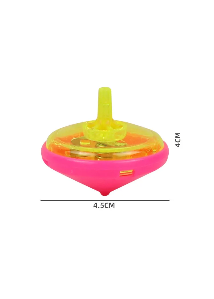 Mini Light Up Gyro Plastic Toys For Children Nostalgia Classic Gyro Stress Relief Decompression Desktop Children Creativity Toys