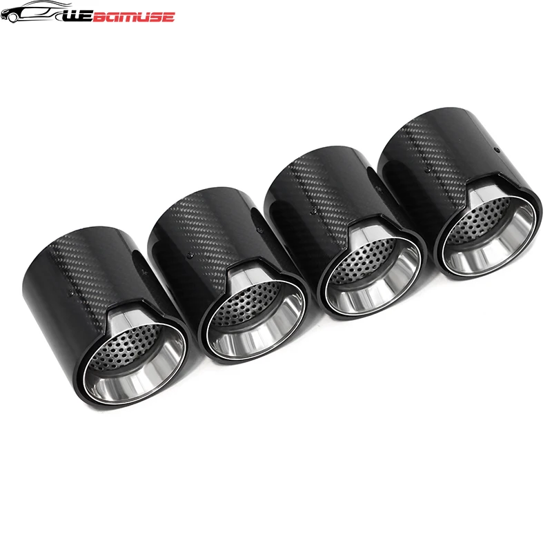 4 PCS Exhaust Tip For BMW M2 F87 M3 F80 M4 F82 F83 Upgrade M performance Carbon Fiber Exhaust Tip Muffler Exhaust System