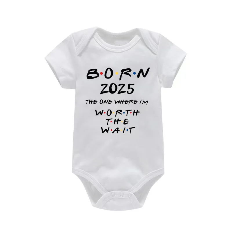 Pregnancy Announcement Born in 2025 Baby Bodysuit Baby Coming Soon Gift Newborn Baby Romper Baby Pregnancy Reveal Clothes