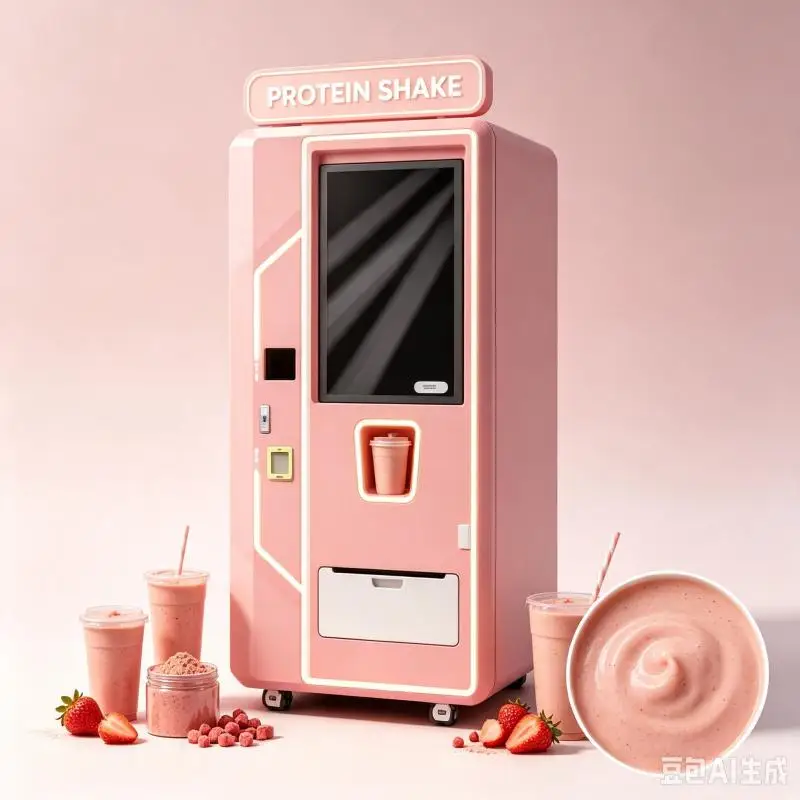 Customized Protein Shake Vending Machine Automatic Protein Beverage System Digital Mixing Technology Fitness Facility