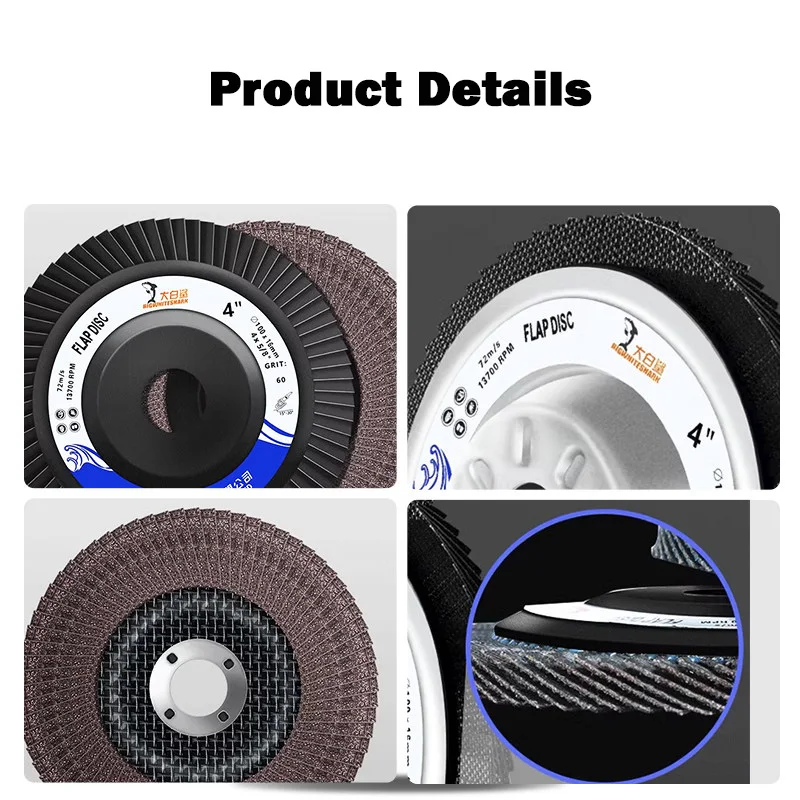 1/3/5pcs 4 inch 100mm Flap Discs 60~320 Grit Grinding Wheel for Angle Grinder Sand Oil Polishing Abrasive Tool