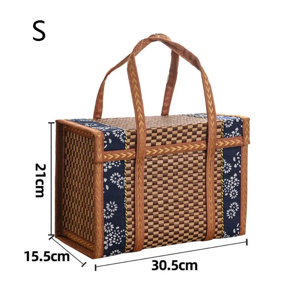 Bamboo Creative Outdoor Picnic Special Hand-Woven Camping Storage Box Storage Basket Bamboo Products Gift Box
