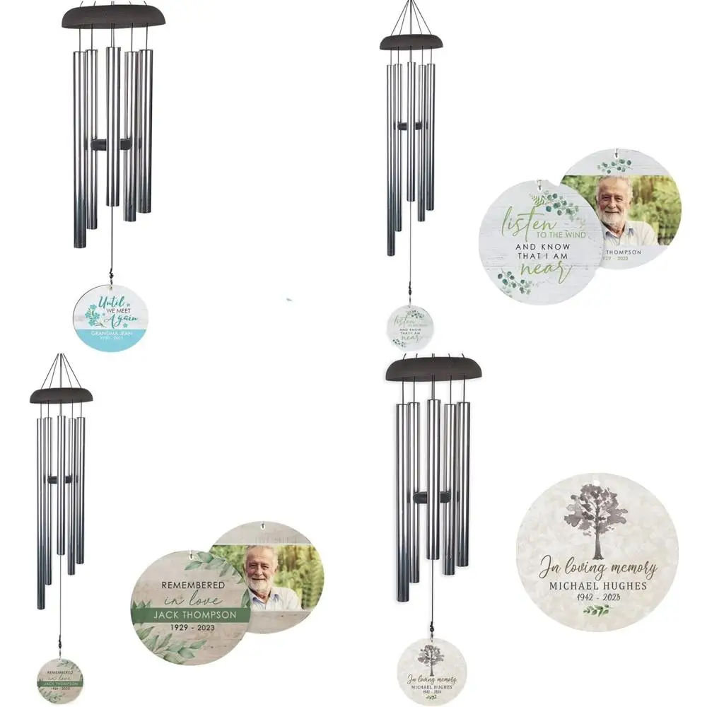 

custom engraved 42" aluminum wind chime, personalized harmony for gardens
