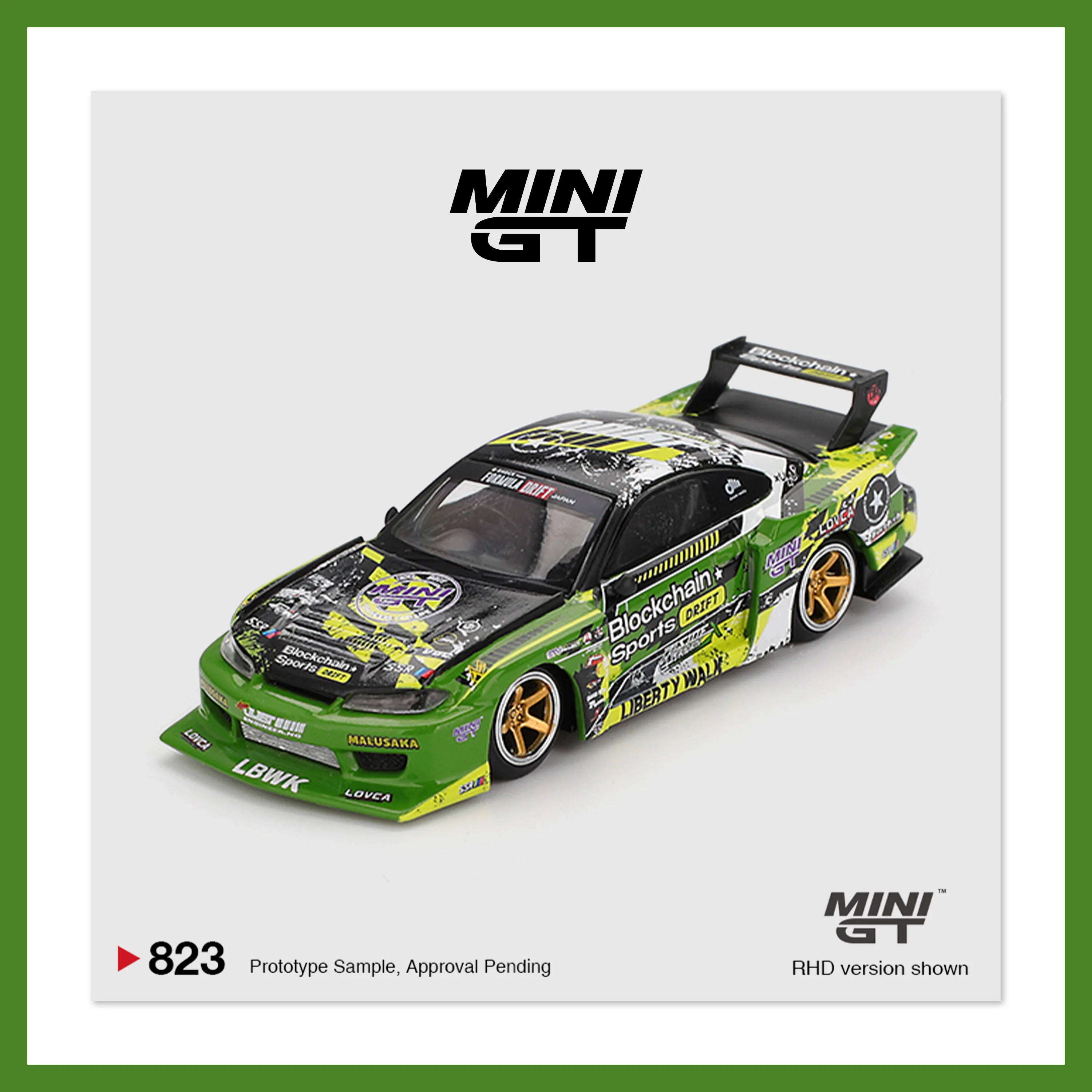 

MINIGT 823 1:64 S15 SILVIA Nissan LBWK LB супер силуэт модель автомобиля игрушки