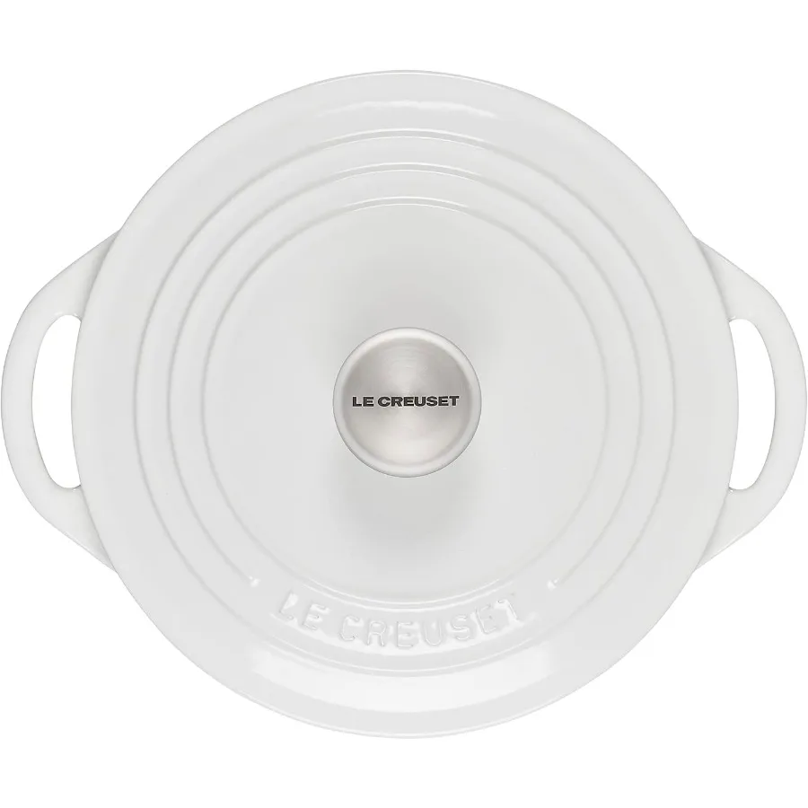 Cast Iron Shallow Round Dutch Oven, 2.75qt, White