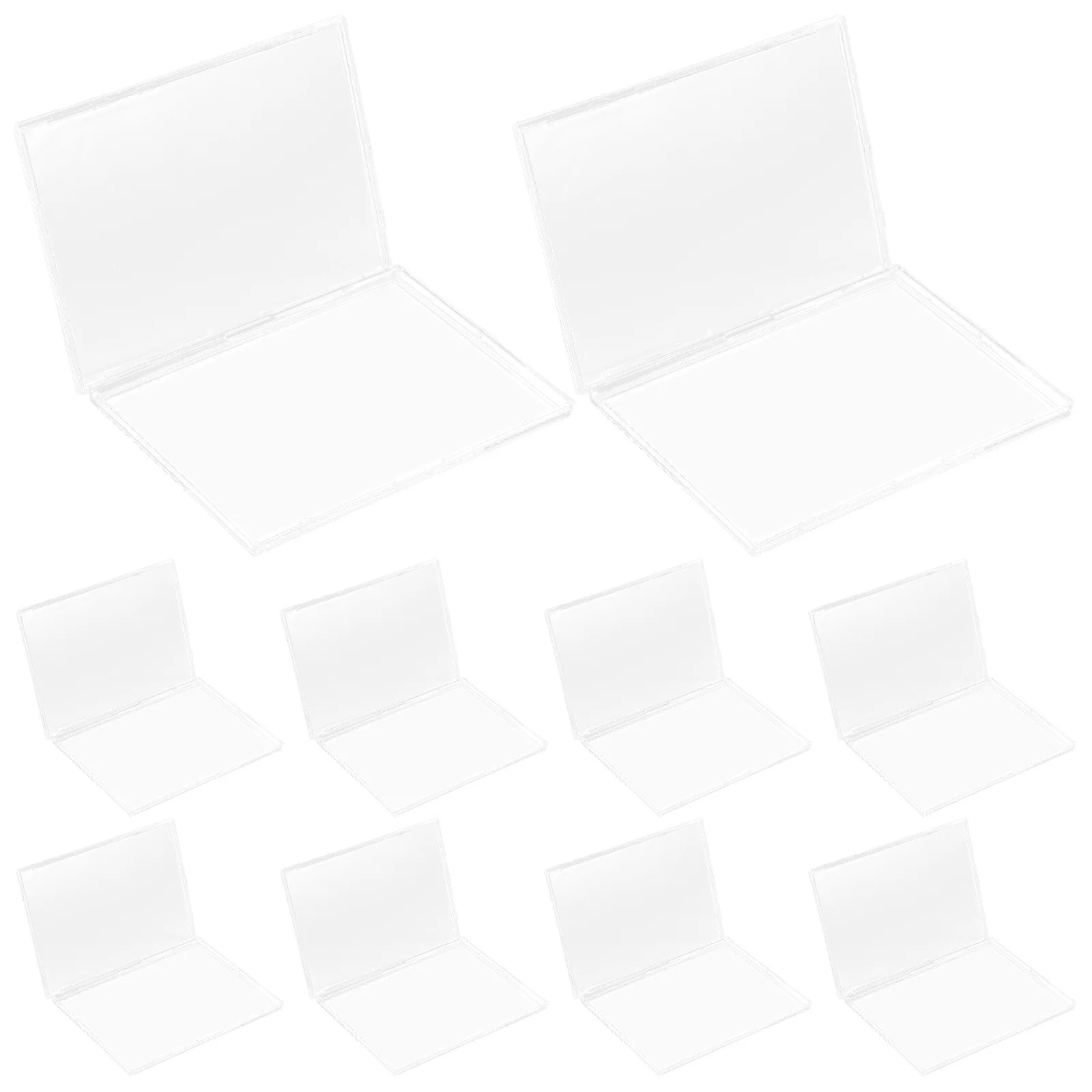 Caja de tarjetas de 10 Uds., estuche rígido de acrílico transparente para tarjetas de juego, protección comercial, resistente al agua, soporte reutilizable para exhibición