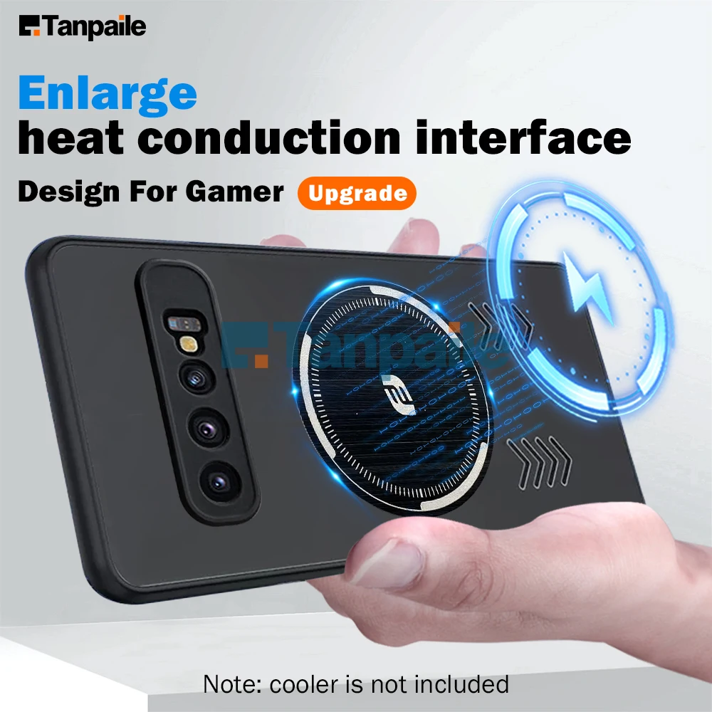 

Tanpaile Cooling Magnetic Phone Case For Samsung S10+ plus CASE Bumper Graphene Heat Dissipation Back Cover