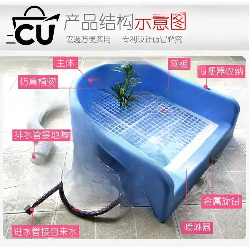Flush pet toilet | Direct connection to sewage system, wall-mounted cat and dog toilet to create a sterile home environment
