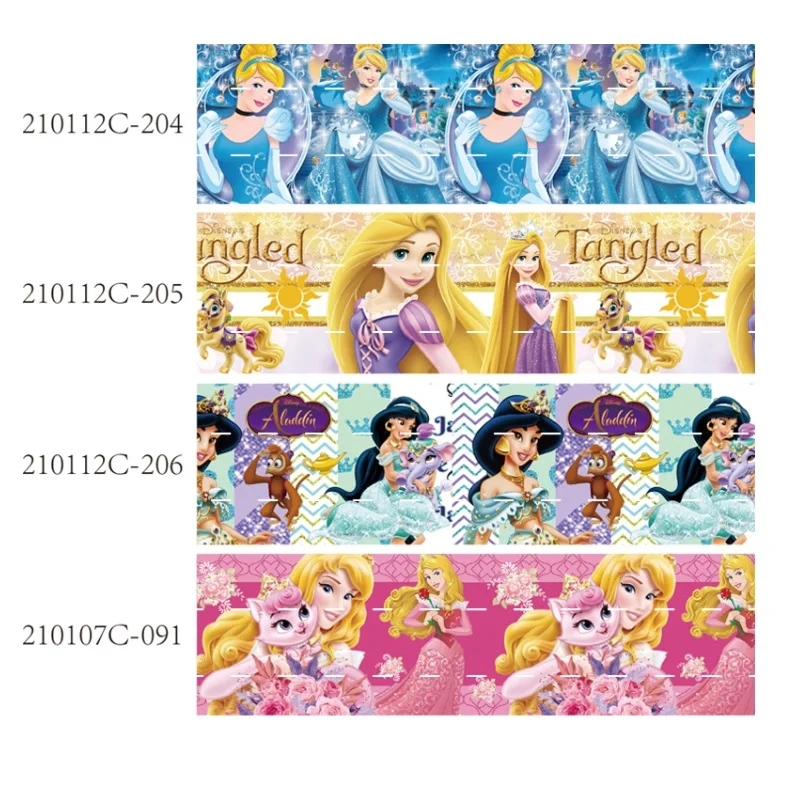 

Disney Princess Style Grosgrain Ribbon 25mm Printed for bows DIY 25mm 10yards Craft Supplies Handmade Materials