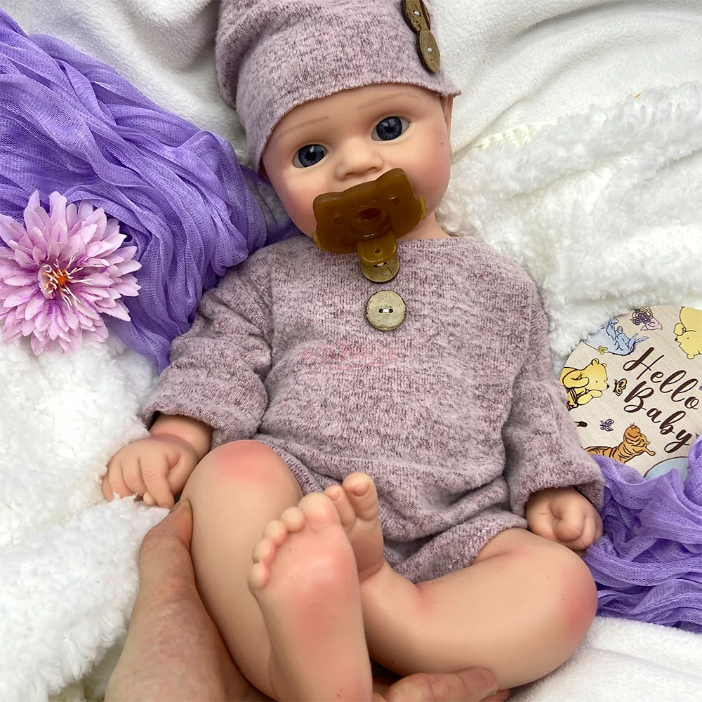 Open Mouth 50Cm Maddie Siliconen Bebe Pasgeboren Meisje Handgemaakte Geschilderde Wasbare Siliconen Reborn Babypop Voor Kinderen Verjaardagscadeau