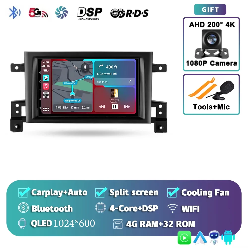 NAVIRELAX 7 zoll Für Suzuki Grand Vitara 3 2005 - 2015 2K 12 + 256 QLED Android 14 CarPlay Auto radio Multimedia Video Player GPS stereo Kopf 3