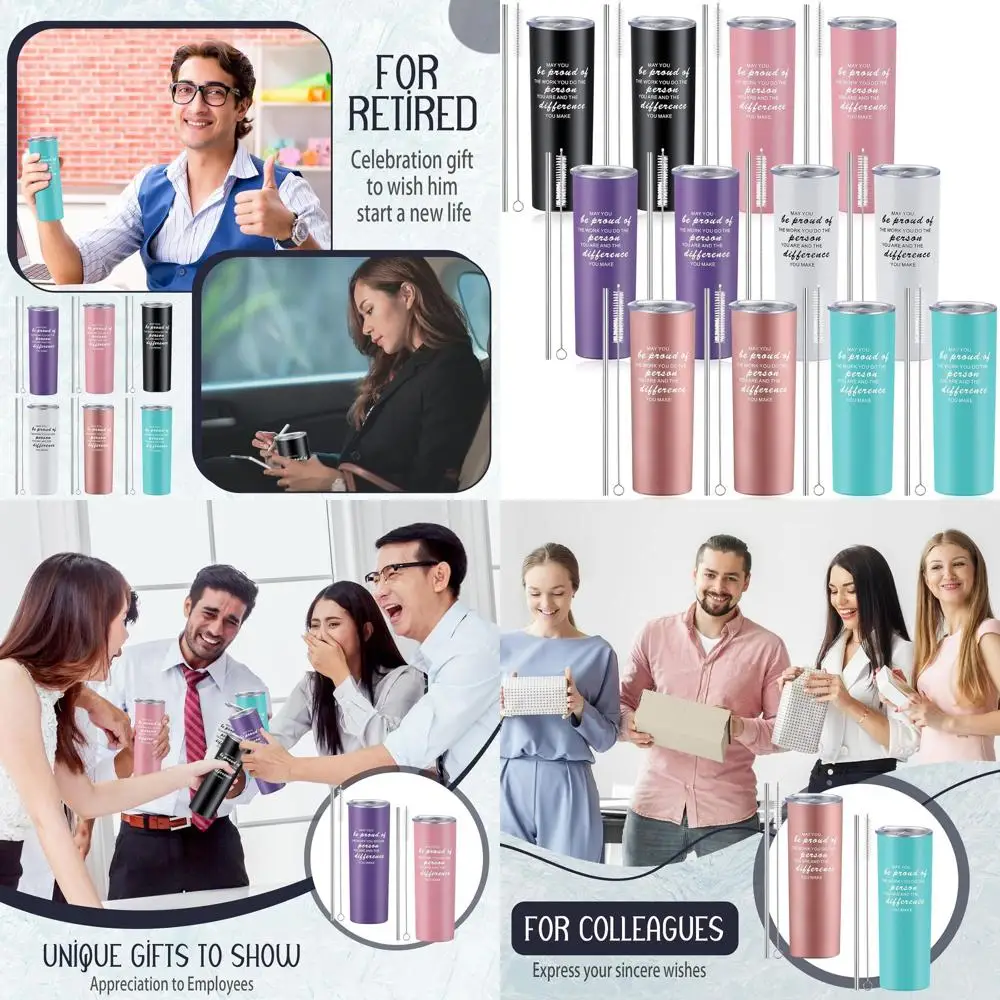 

Изолированный стакан из нержавеющей стали на 20 унций — вдохновляющие рождественские подарки для мужчин и женщин, подходит для босса, учителя, коллеги,