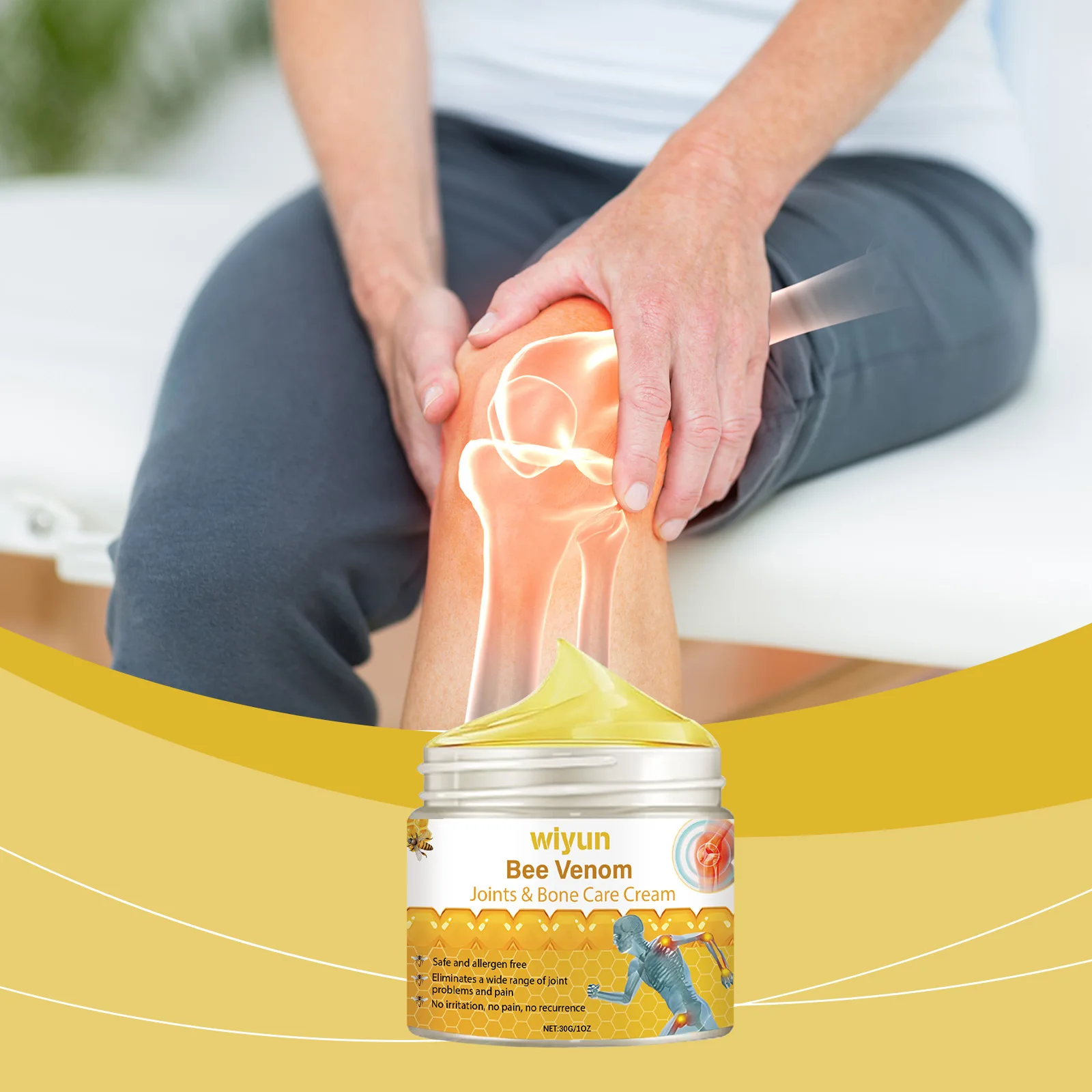 

족저근막염 무지외반증교정기 Venom Joint Repair Cream Reduce Muscle Ache Deep Moisturizing Muscle and Joint Cream Bee Reparing Cream 발가락 교정기