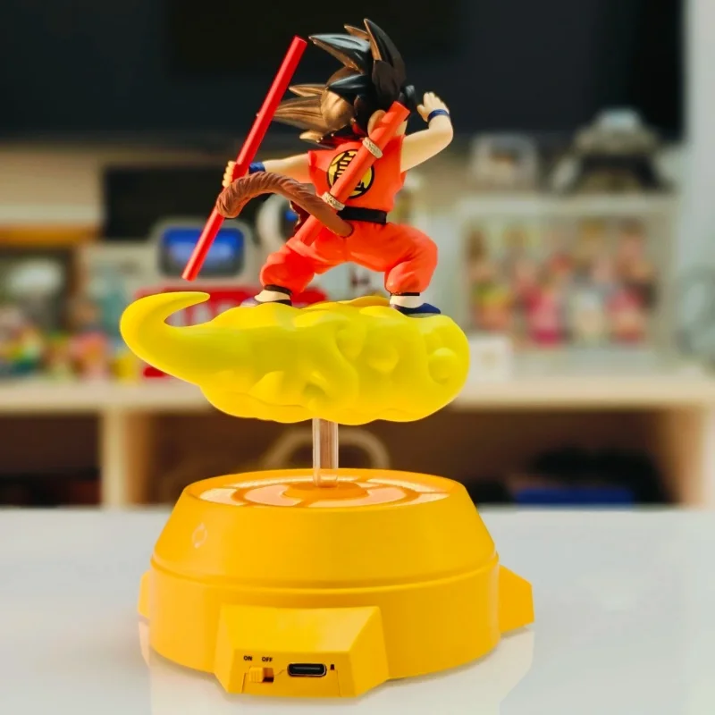 Nieuwe Originele Dragon Ball Anime Figuur Goku Figuur Roterende Nachtlampje Kamer Decoratie Omliggende Ornamenten Lamp Verjaardagscadeau