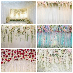 Rose Bloemen Thema Fotografie Achtergronden Bruids Douche Bruiloft Bloemen Gordijn Foto Achtergrond Baby Meisje Verjaardagsfeestje Decor