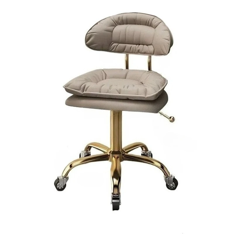 

Stool with Wheels Barbershop Silla Salon Furniture Treatment Backrest Professional Barber Chair Lounge Master Salon Chair