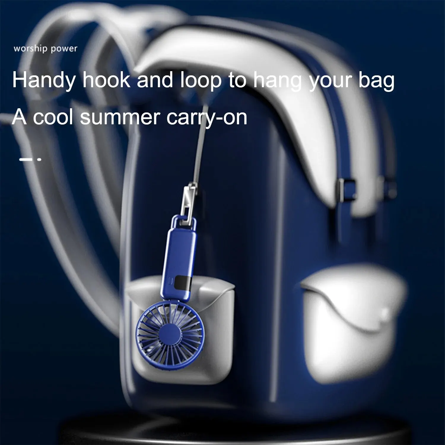 Portable Handheld Fan 5 Adjustable Speed Rechargeable Mini Fan 90° Angle Adjustment Foldable Fan Quiet Personal Fan