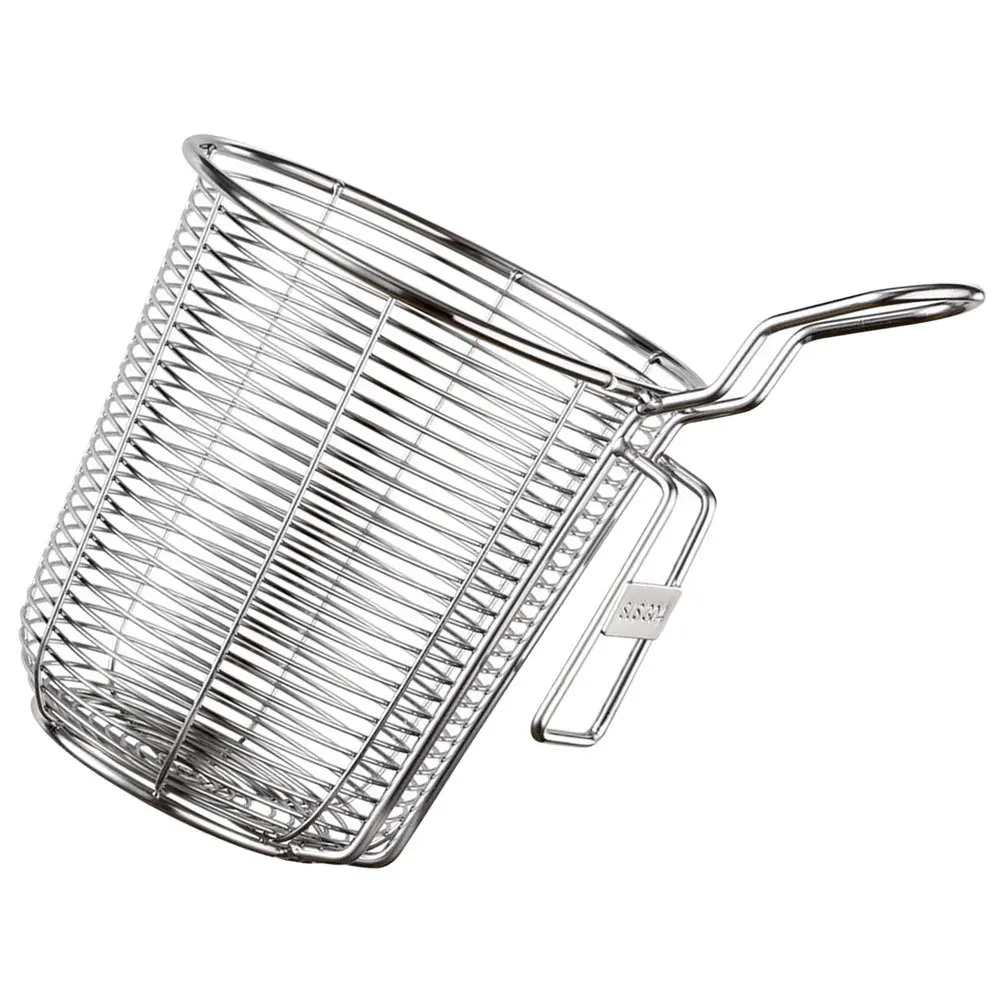 

Stainless Steel Strainer Spoon Lightweight Portable With Hanging Hook Large Capacity For Noodle Pasta Vegetable Colander