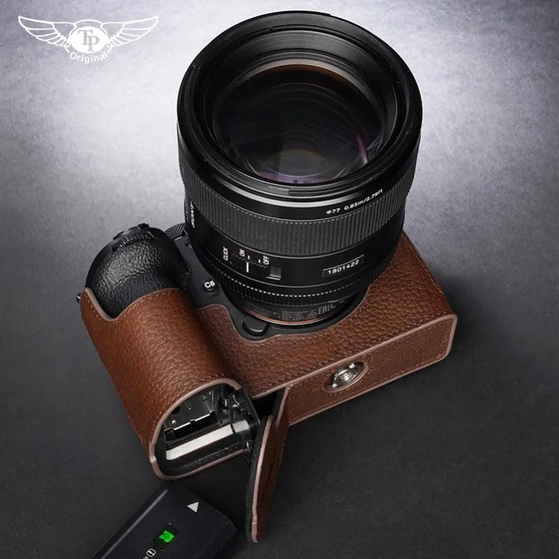 Handmade Genuine Leather Camera Half Case Cover Camera Bodysuit for Sony A9 iii