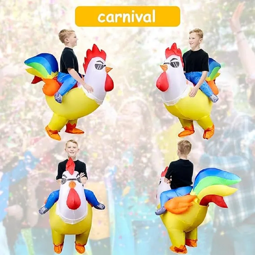 لطيف ورائع الديك النظارات الشمسية نفخ زي تأثيري هالوين عيد الميلاد أداء حفلة نفخ زي #3