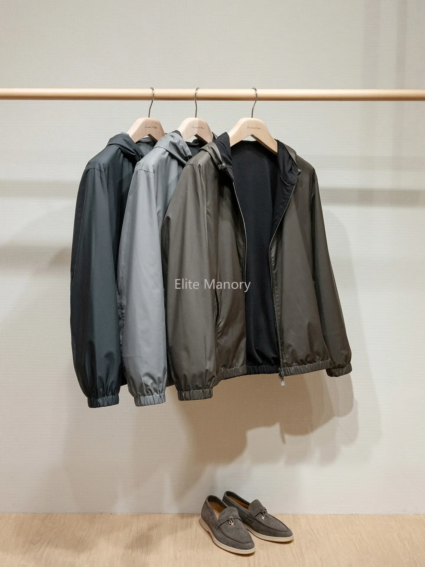 Wool Blended Casual Double Sided Hooded Jacket
