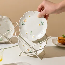 Mdzf Keramik teller Set 6 Zoll-kleiner Teller für Dessert Vorspeise, Salat, Geschirrs püler und mikrowellen geeignet, 6er-Set, schick