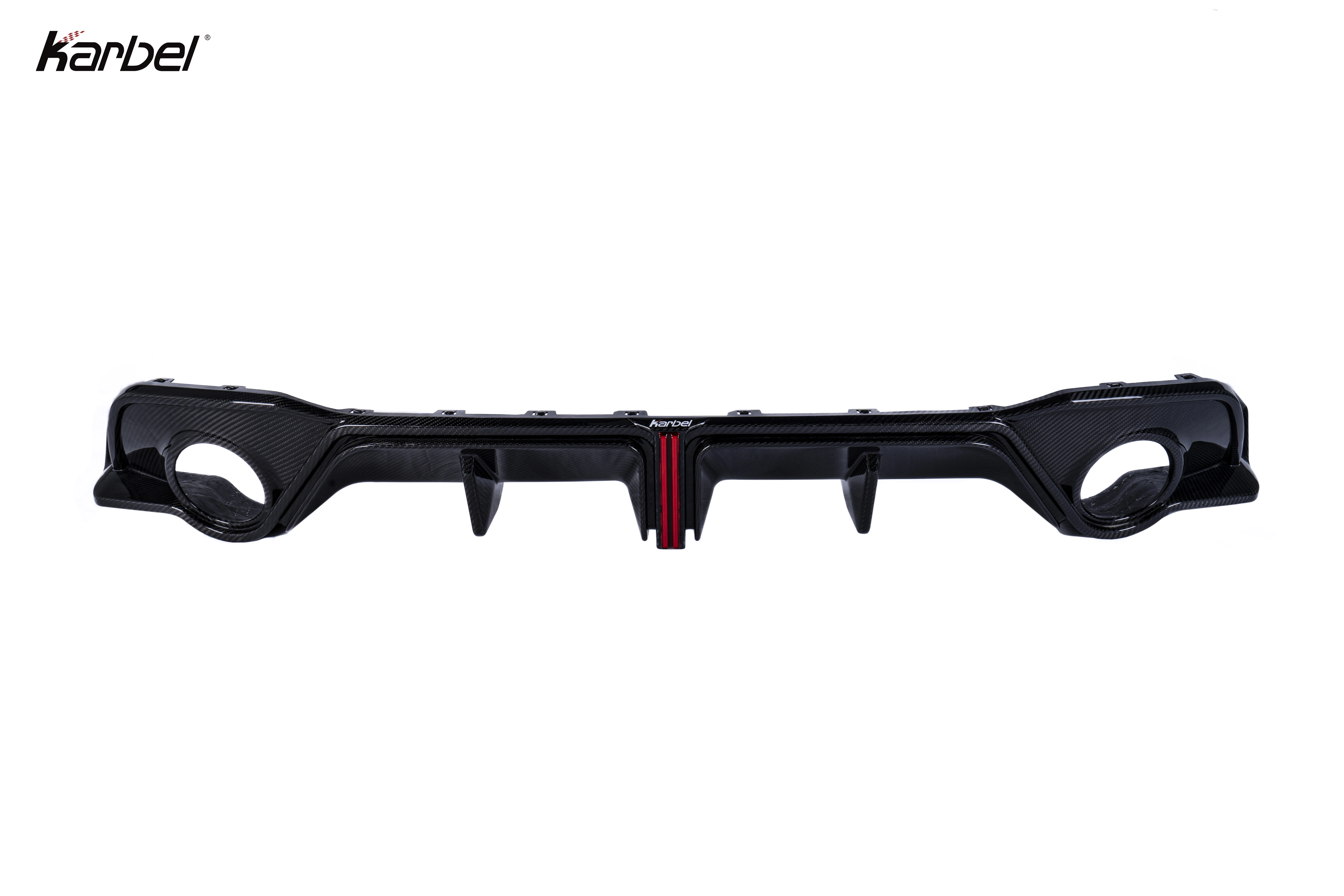 Karbel Diffuser Kb Style Dry Carbon Fiber Look Gloss Black Rear Lip Diffuser for vw Golf 8 gti Mk8 2006-2019